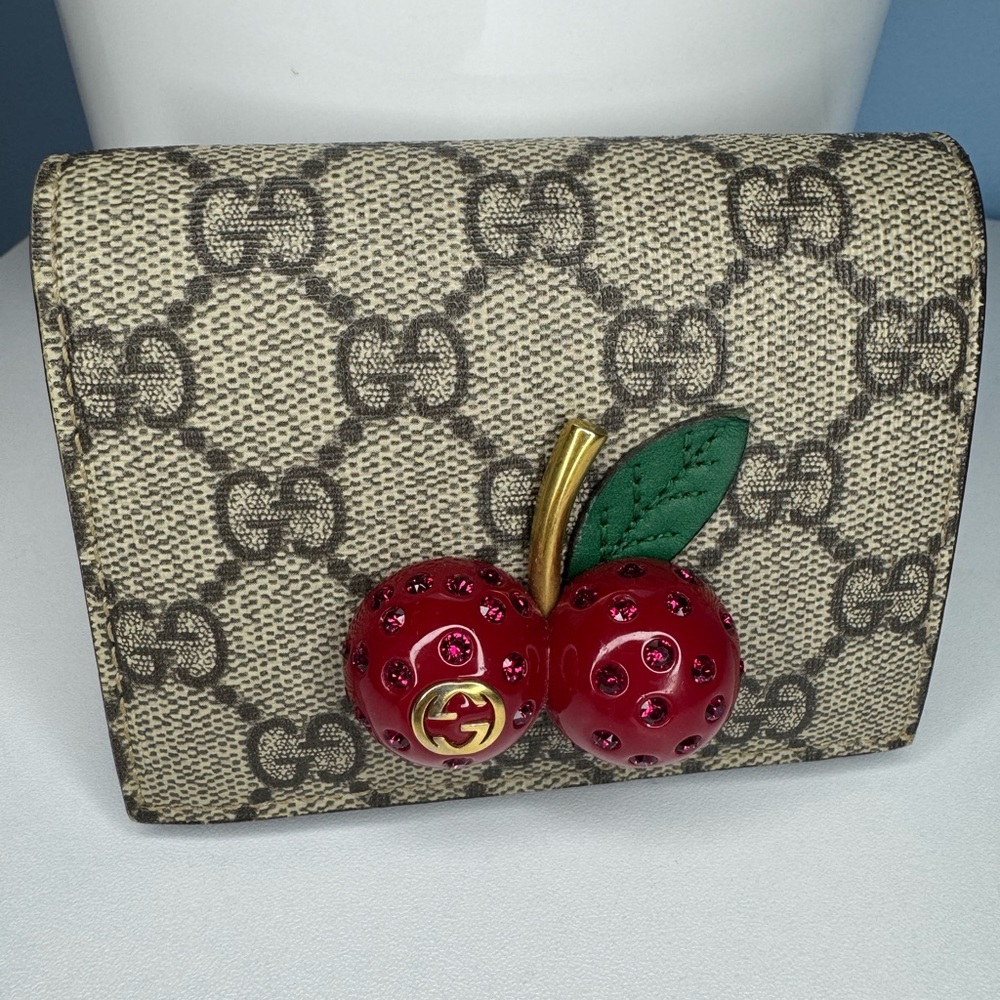 Gucci Women’s Wallet Ophidia with Cherry 🍒 Appliqué  Brand New Condition